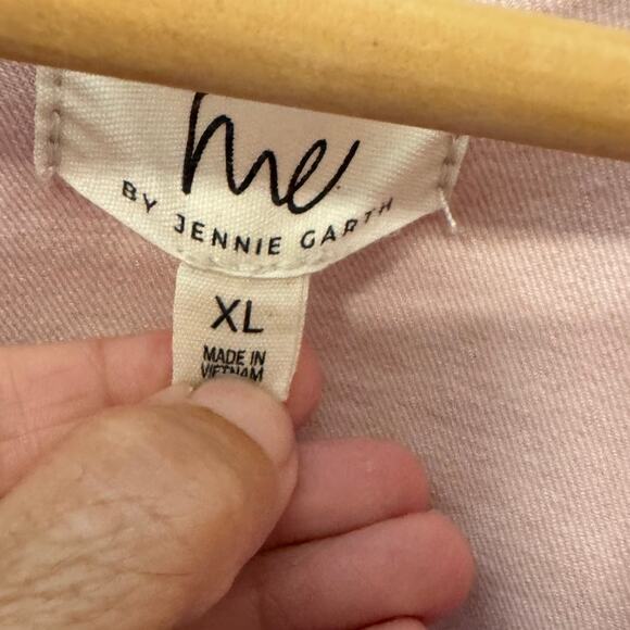 ME by Jennie Garth Pink Utility Jacket XL Cotton Repreve Blend - Picture 5 of 5